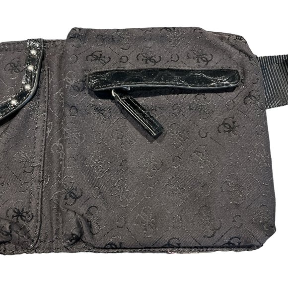 GUESS Belt Bag Y2K Magnetic Closure 2 Zippered Pockets Fits up to 27" Waist - Picture 7 of 13